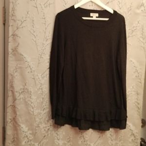 Style & Company Black Tunic sweater